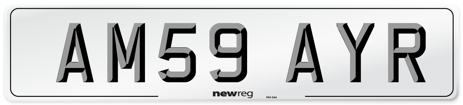 AM59 AYR Number Plate from New Reg